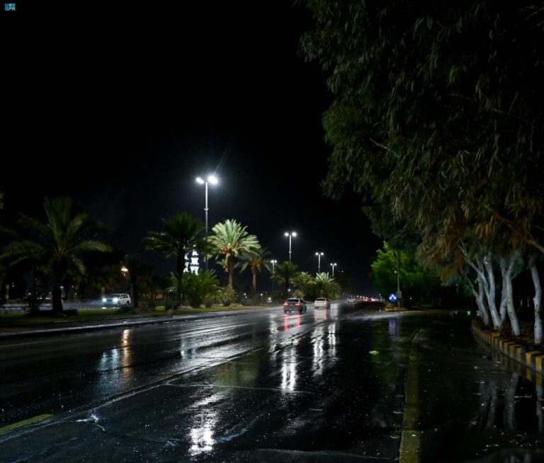 حتى-11-مساء.-أمطار-خفيفة إلى-متوسطة-على-أجزاء-من-6-مناطق