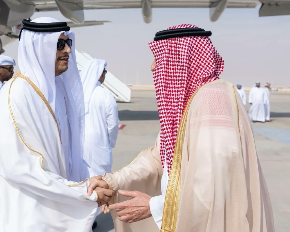 رئيس-مجلس-الوزراء-وزير-خارجية-دولة-قطر-يصل-إلى-الرياض