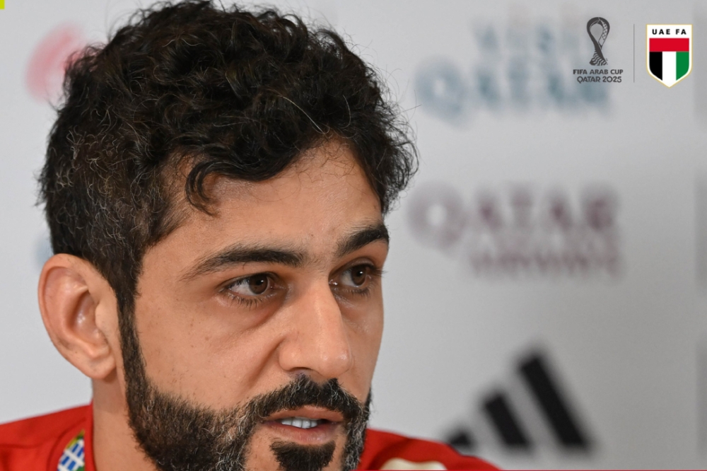  عادل-الحوسني-لاعب-الإمارات:-نريد-الفوز-على-الكويت.-ولا-توجد-مباراة-سهلة-في-كأس-العرب