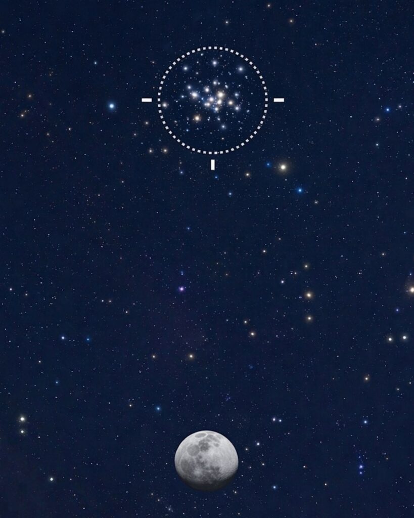 فلكية-جدة:-اقتران-القمر-بعنقود-“خلية-النحل”-يزين-سماء-الوطن-العربي-مساء-اليوم