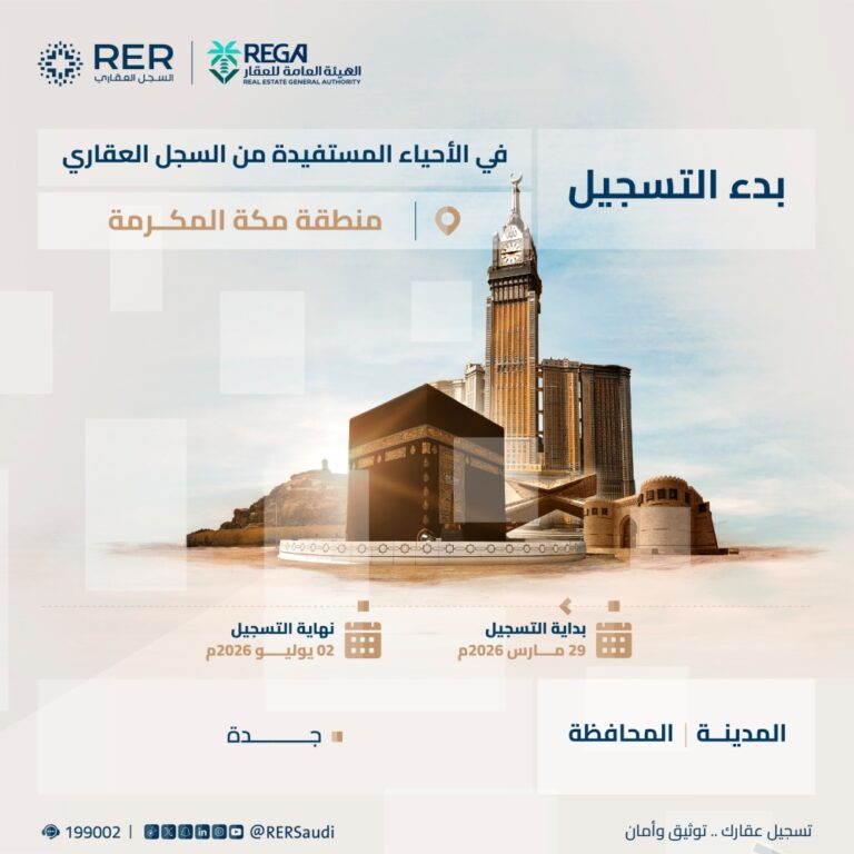 السجل-العقاري-يبدأ-تسجيل-14.7-ألف-قطعة-عقارية-في-مكة-المكرمة