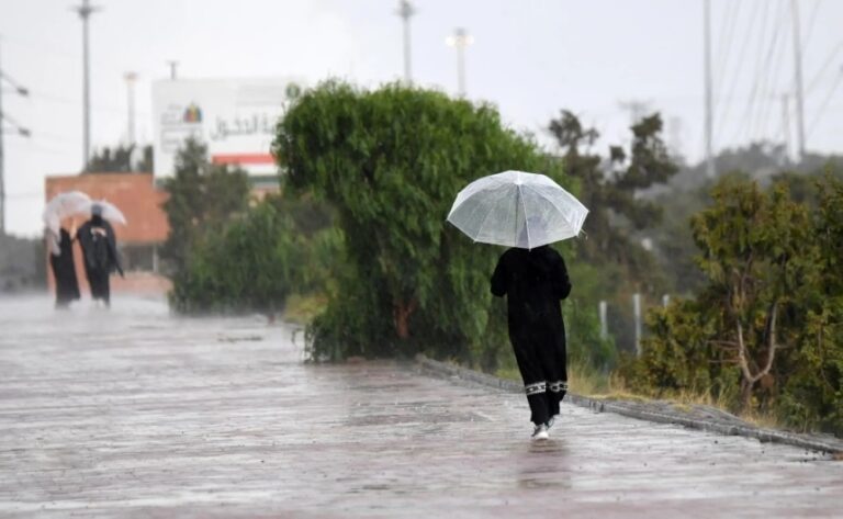 طقس-السبت.-أمطار-رعدية-ورياح-وغبار-على-أجزاء-من-10-مناطق