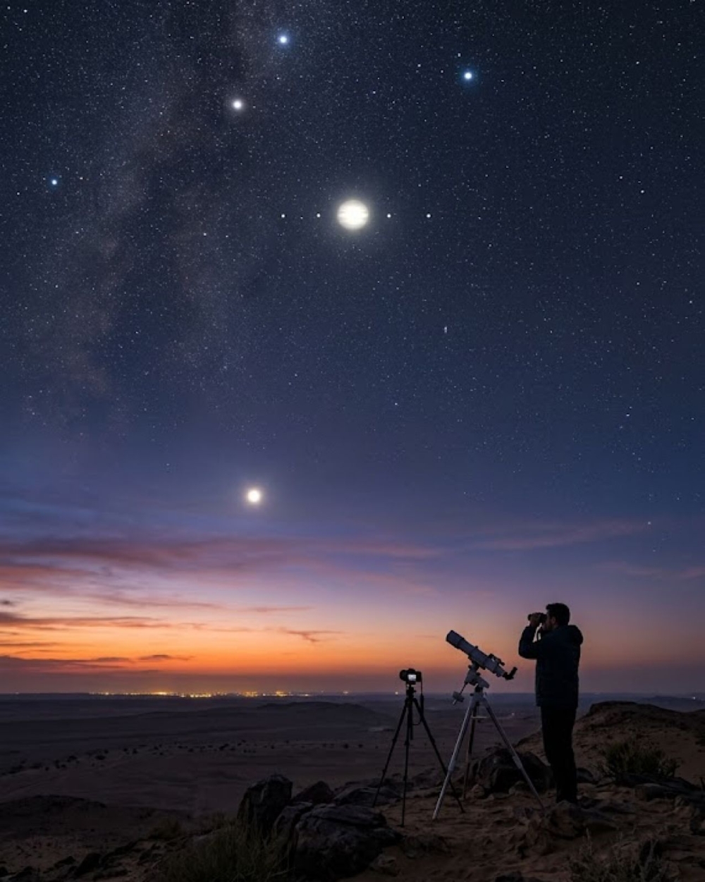 فلكية-جدة-لـ”اليوم”:-المشتري-يزين-سماء-أبريل.-أقماره-تتراءى-بالمناظير