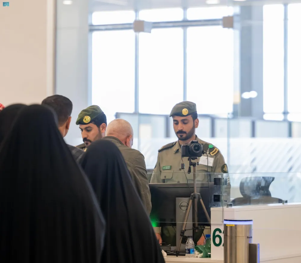 استقبال-أولى-طلائع-الحجاج-القادمين-عبر-منفذ-جديدة-عرعر