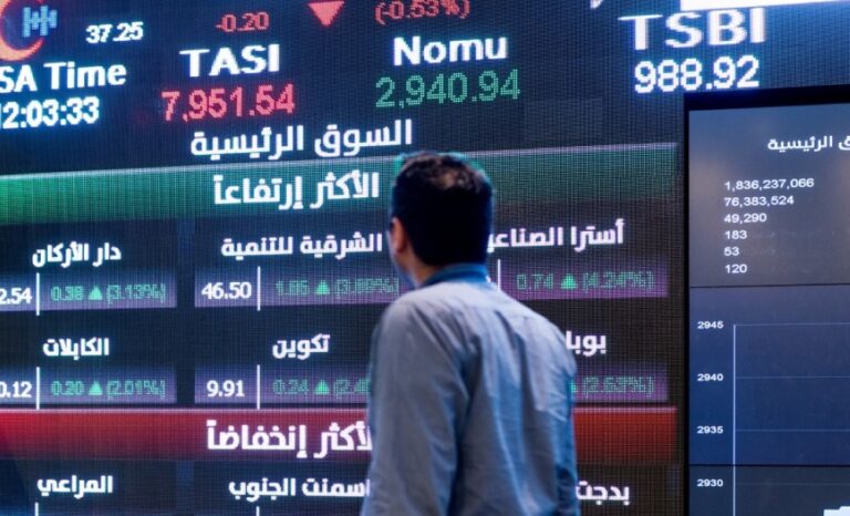 مؤشر-سوق-الأسهم-السعودية-يغلق-منخفضا-0.3%-اليوم-الأحد