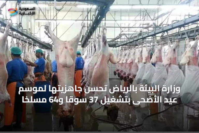 وزارة البيئة بالرياض تُحسِّن جاهزيتها لموسم عيد الأضحى بتشغيل 37 سوقًا و64 مسلخًا