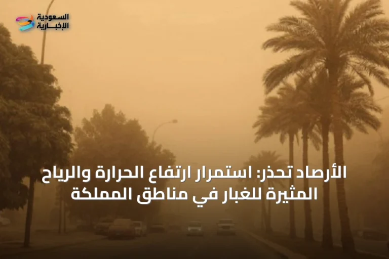 الأرصاد تحذر: استمرار ارتفاع الحرارة والرياح المثيرة للغبار في مناطق المملكة