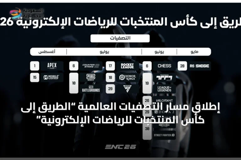 إطلاق مسار التصفيات العالمية “الطريق إلى كأس المنتخبات للرياضات الإلكترونية”