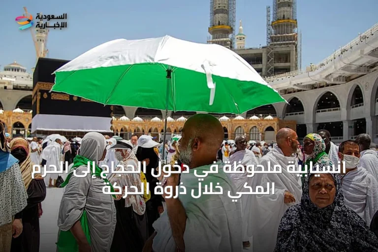 انسيابية ملحوظة في دخول الحجاج إلى الحرم المكي خلال ذروة الحركة