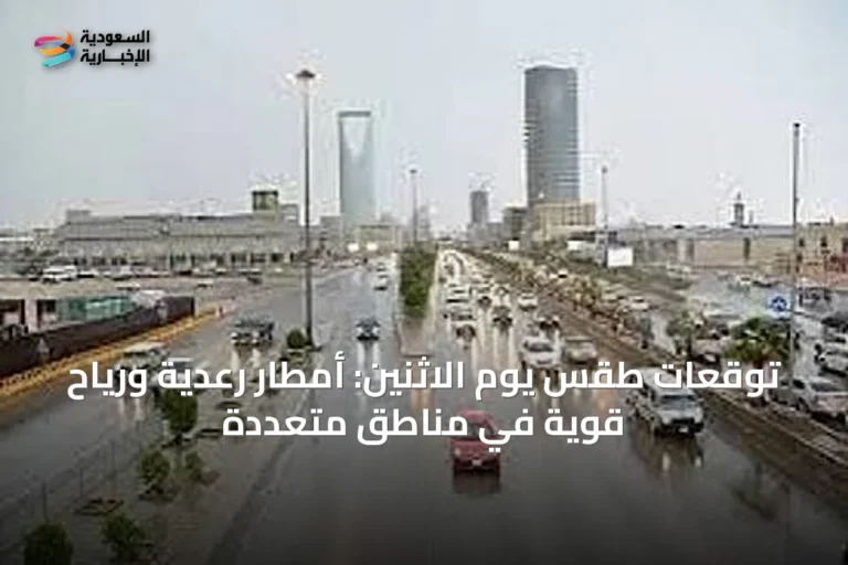 توقعات طقس يوم الاثنين: أمطار رعدية ورياح قوية في مناطق متعددة