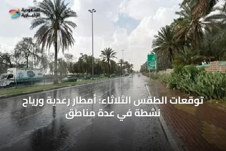 توقعات الطقس الثلاثاء: أمطار رعدية ورياح نشطة في عدة مناطق
