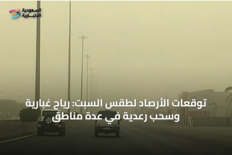 توقعات الأرصاد لطقس السبت: رياح غبارية وسحب رعدية في عدة مناطق