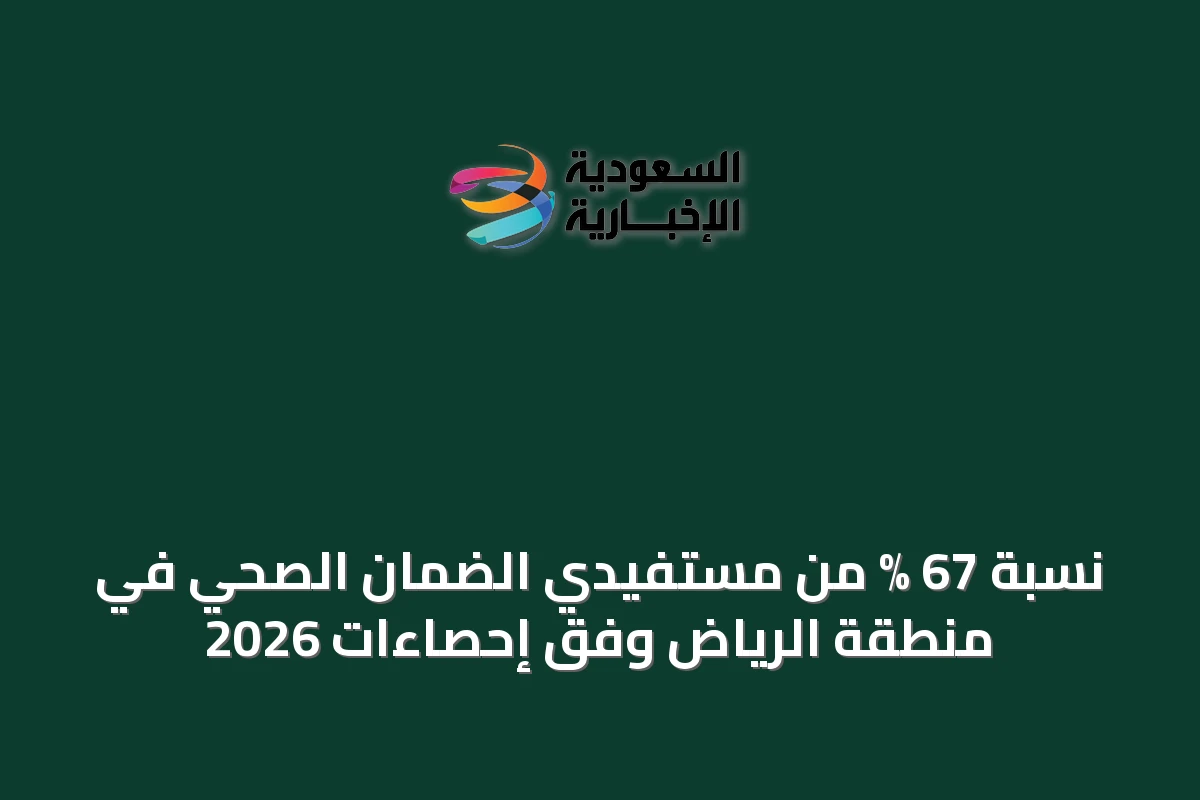 نسبة 67 % من مستفيدي الضمان الصحي في منطقة الرياض وفق إحصاءات 2026