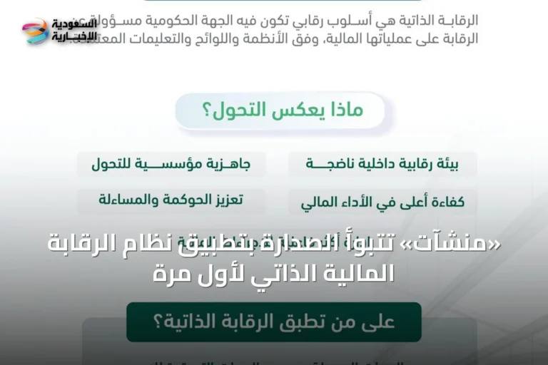«منشآت» تتبوأ الصدارة بتطبيق نظام الرقابة المالية الذاتي لأول مرة