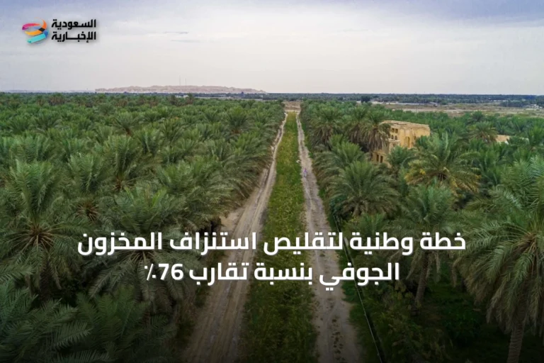 خطة وطنية لتقليص استنزاف المخزون الجوفي بنسبة تقارب 76٪