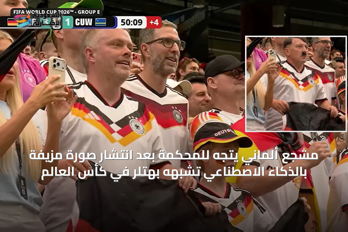 مشجع ألماني يتجه للمحكمة بعد انتشار صورة مزيفة بالذكاء الاصطناعي تُشبهه بهتلر في كأس العالم