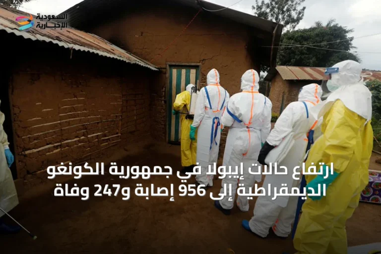 ارتفاع حالات إيبولا في جمهورية الكونغو الديمقراطية إلى 956 إصابة و247 وفاة