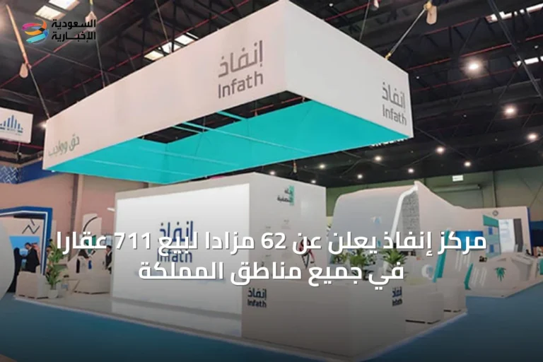 مركز إنفاذ يعلن عن 62 مزاداً لبيع 711 عقاراً في جميع مناطق المملكة