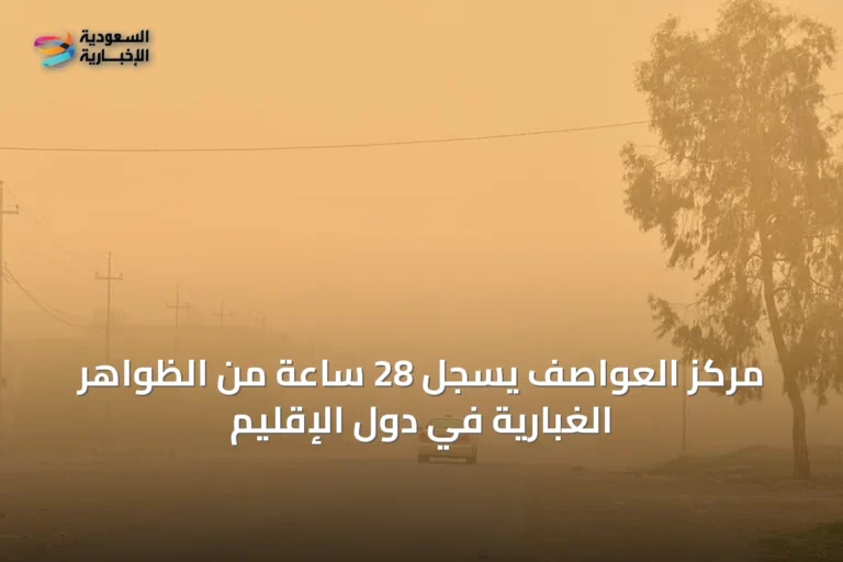مركز العواصف يسجل 28 ساعة من الظواهر الغبارية في دول الإقليم
