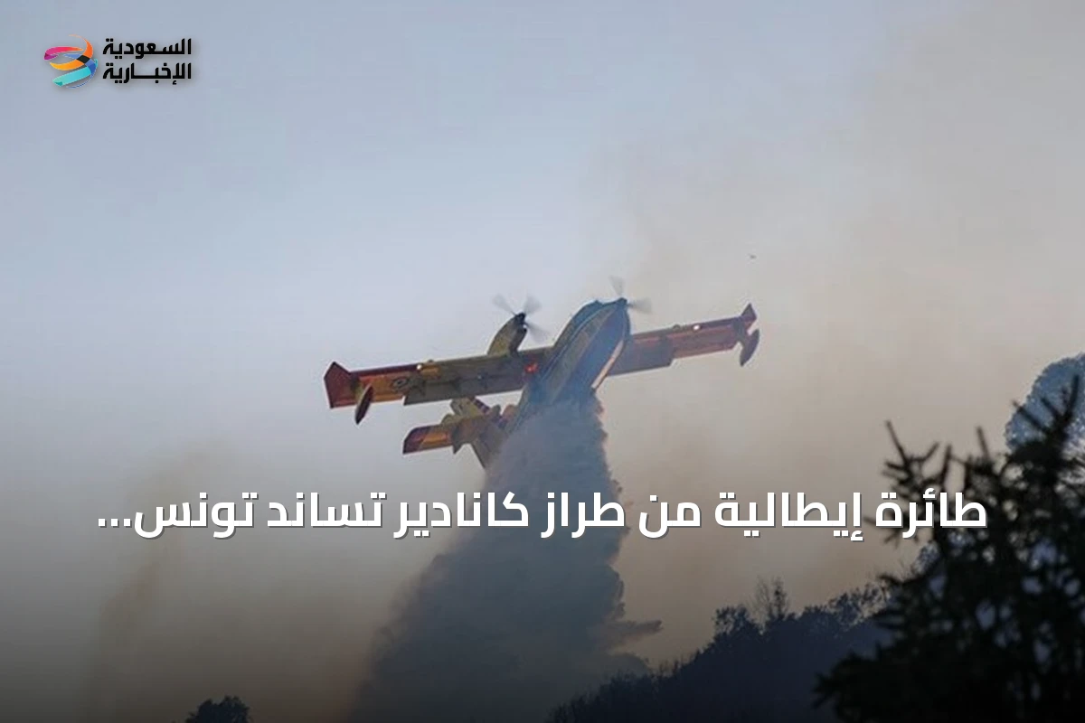 طائرة إيطالية من طراز كانادير تساند تونس في إخماد حرائق غابات الكاف