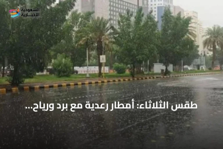 طقس الثلاثاء: أمطار رعدية مع برد ورياح نشطة على عدة مناطق سعودية
