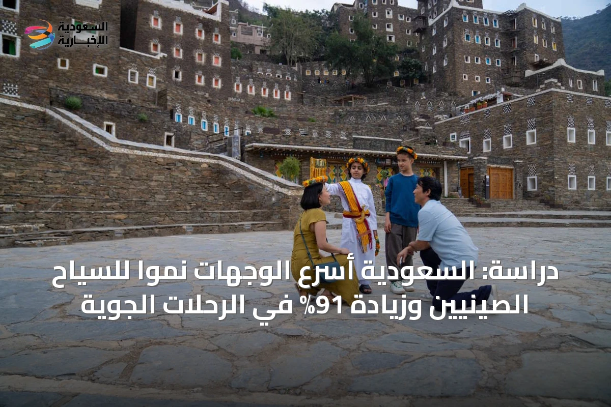 دراسة: السعودية أسرع الوجهات نمواً للسياح الصينيين وزيادة 91% في الرحلات الجوية