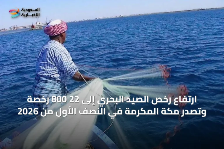 ارتفاع رخص الصيد البحري إلى 22 800 رخصة وتصدر مكة المكرمة في النصف الأول من 2026