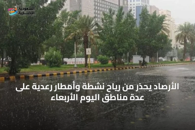 الأرصاد يحذر من رياح نشطة وأمطار رعدية على عدة مناطق اليوم الأربعاء