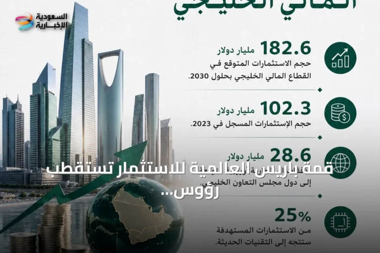 قمة باريس العالمية للاستثمار تستقطب رؤوس أموال خليجية بمستوى قياسي