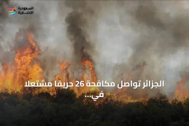 الجزائر تواصل مكافحة 26 حريقاً مشتعلاً في 15 ولاية