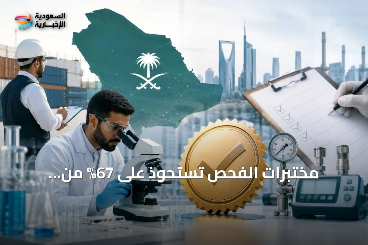 مختبرات الفحص تستحوذ على 67% من الاعتمادات في السعودية لعام 2025