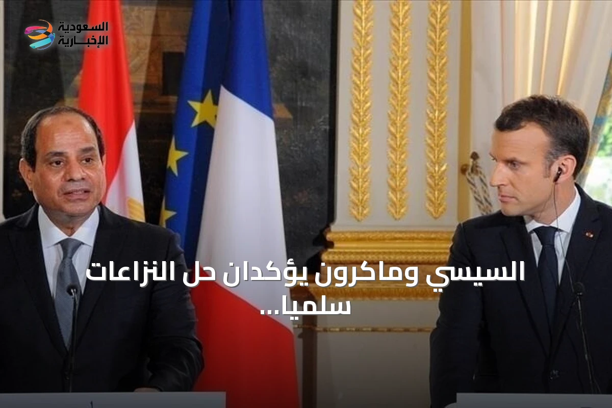السيسي وماكرون يؤكدان حل النزاعات سلميا ويبحثان الحرائق الفرنسية والحادث في دمياط