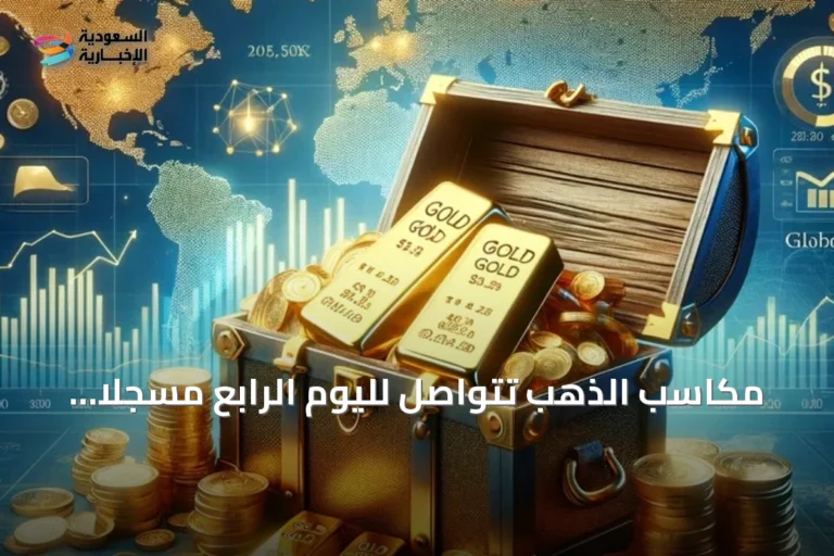 مكاسب الذهب تتواصل لليوم الرابع مسجلاً أعلى مستوى في 7 أسابيع