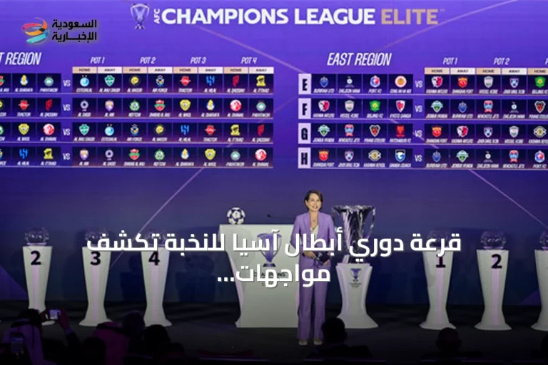 قرعة دوري أبطال آسيا للنخبة تكشف مواجهات قوية للخماسي السعودي