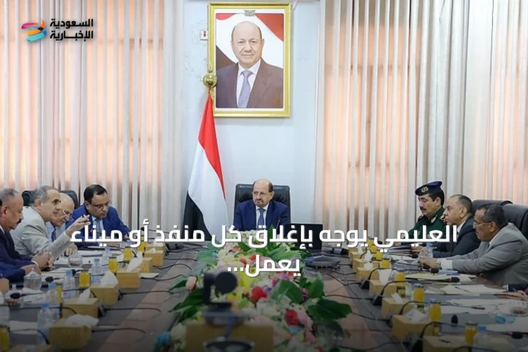العليمي يوجه بإغلاق كل منفذ أو ميناء يعمل خارج القانون ويعزز مكافحة التهريب التي تمول الحوثيين