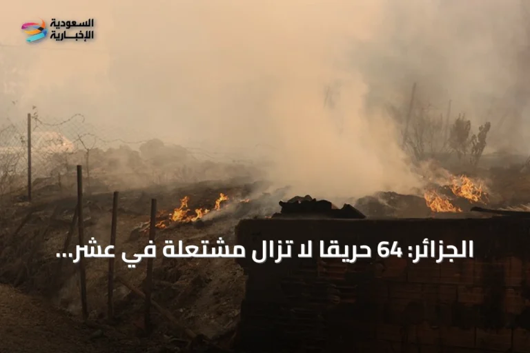 الجزائر: 64 حريقاً لا تزال مشتعلة في عشر ولايات أبرزها جيجل بعد إخماد 110 حرائق