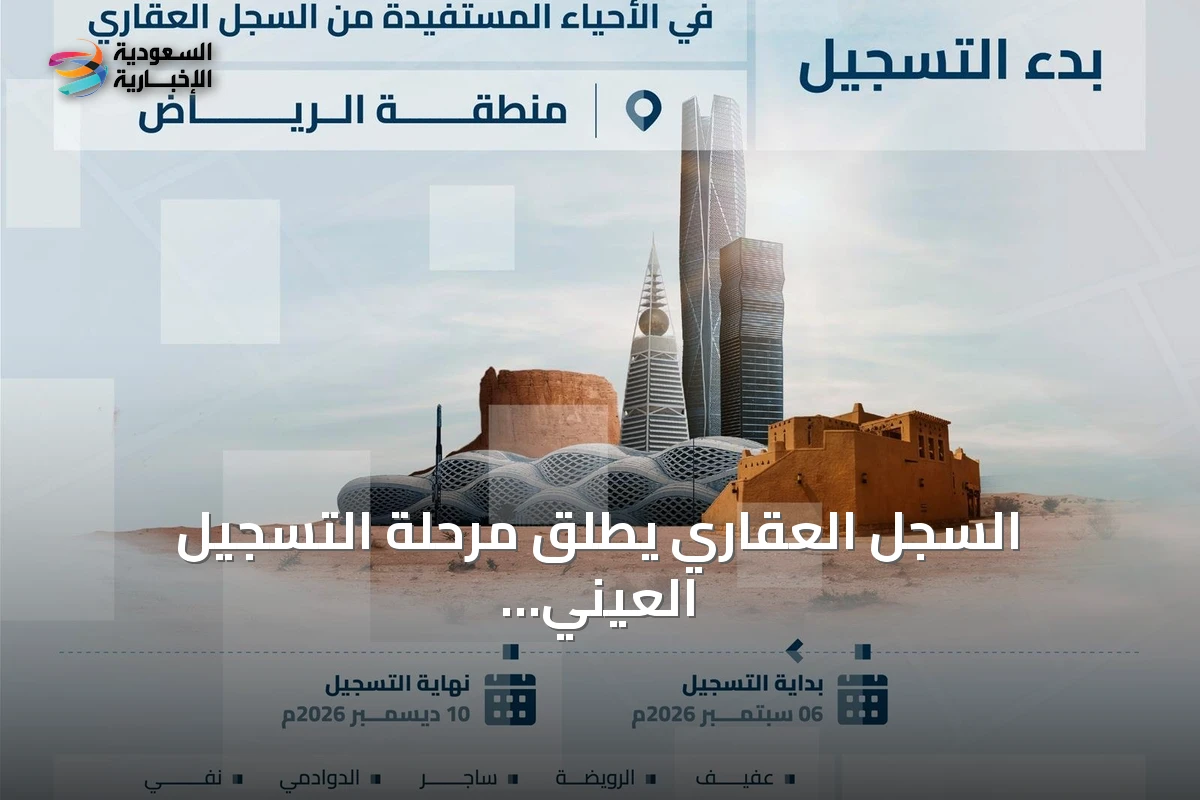 السجل العقاري يطلق مرحلة التسجيل العيني الأول لأكثر من 46 ألف عقار في الرياض والقصيم
