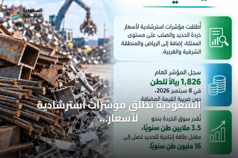 السعودية تطلق مؤشرات استرشادية لأسعار خردة الحديد والصلب