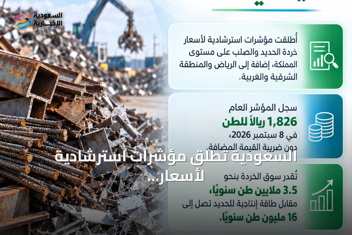 السعودية تطلق مؤشرات استرشادية لأسعار خردة الحديد والصلب