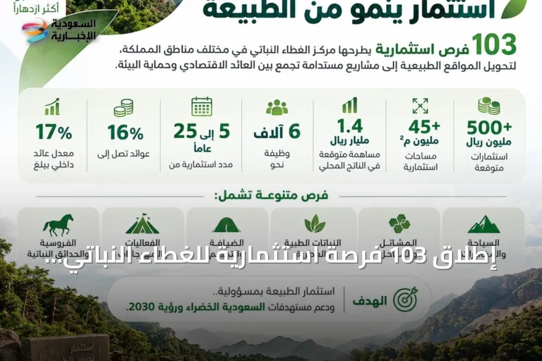 إطلاق 103 فرصة استثمارية للغطاء النباتي بأكثر من 500 مليون ريال في جميع مناطق المملكة