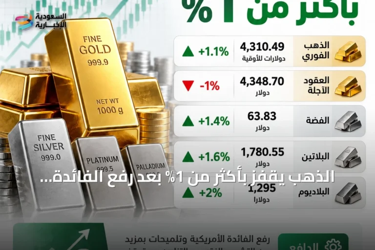 الذهب يقفز بأكثر من 1% بعد رفع الفائدة الأميركية وتوقف صعود النفط