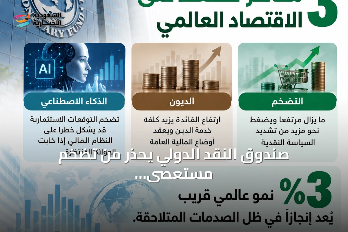 صندوق النقد الدولي يحذر من تضخم مستعصى وديون ومخاطر الذكاء الاصطناعي يضغط على الاقتصاد العالمي