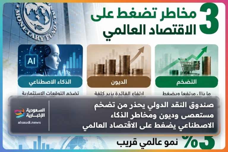صندوق النقد الدولي يحذر من تضخم مستعصى وديون ومخاطر الذكاء الاصطناعي يضغط على الاقتصاد العالمي