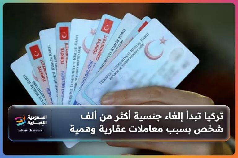 تركيا تبدأ إلغاء جنسية أكثر من ألف شخص بسبب معاملات عقارية وهمية