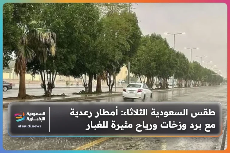 طقس السعودية الثلاثاء: أمطار رعدية مع برد وزخات ورياح مثيرة للغبار