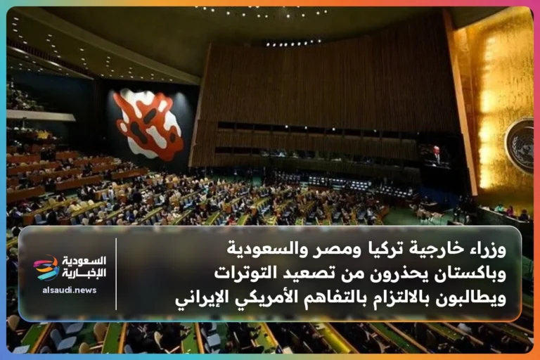 وزراء خارجية تركيا ومصر والسعودية وباكستان يحذرون من تصعيد التوترات ويطالبون بالالتزام بالتفاهم الأمريكي الإيراني