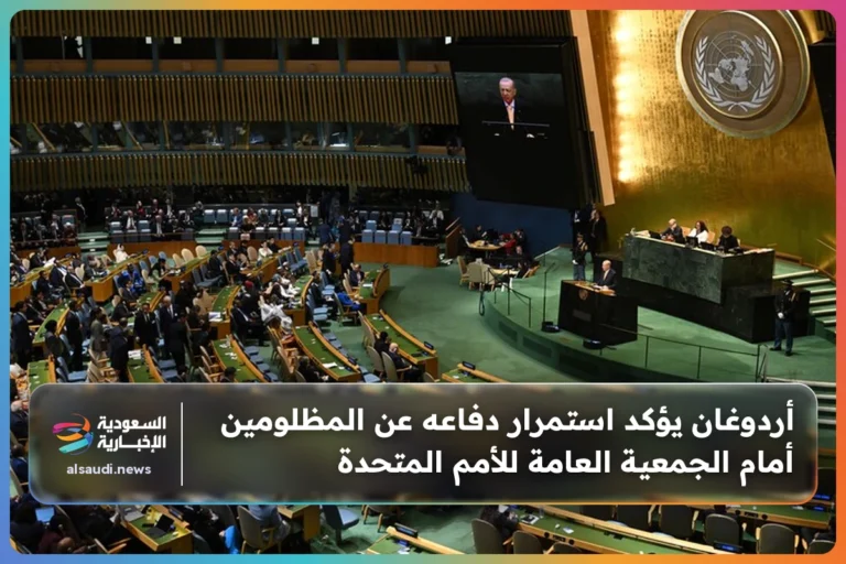 أردوغان يؤكد استمرار دفاعه عن المظلومين أمام الجمعية العامة للأمم المتحدة