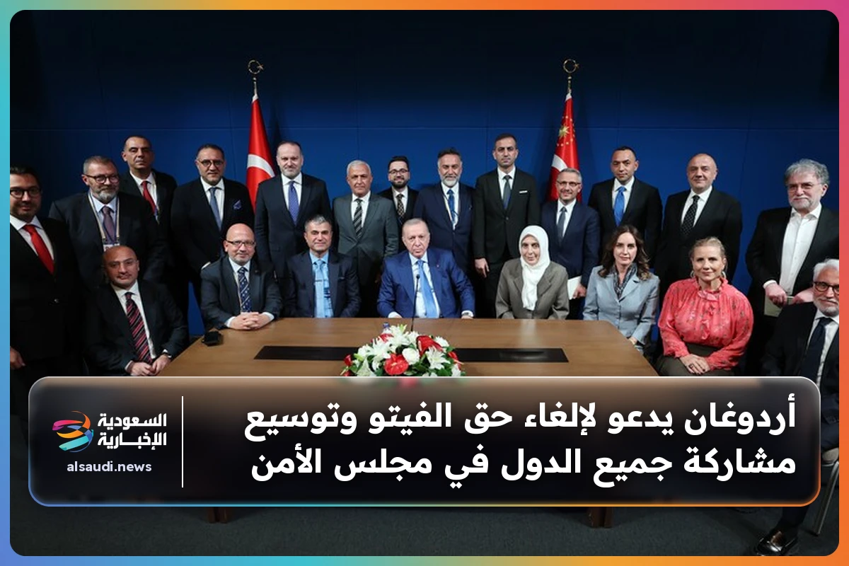 أردوغان يدعو لإلغاء حق الفيتو وتوسيع مشاركة جميع الدول في مجلس الأمن