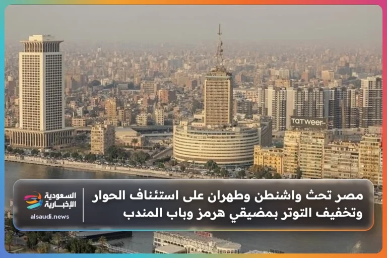 مصر تحث واشنطن وطهران على استئناف الحوار وتخفيف التوتر بمضيقي هرمز وباب المندب