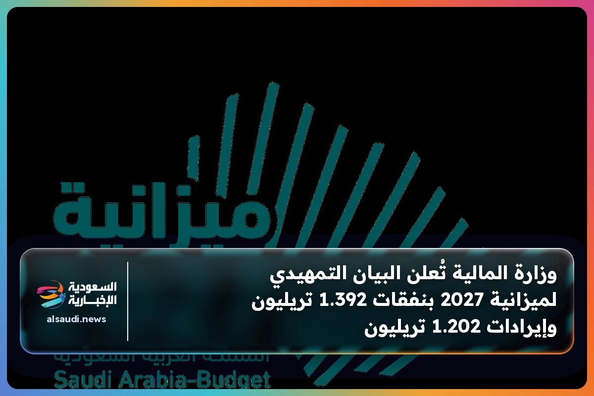 وزارة المالية تُعلن البيان التمهيدي لميزانية 2027 بنفقات 1.392 تريليون وإيرادات 1.202 تريليون